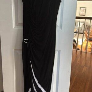 Bailey 44 Black and White Strapless Sheath Cocktail Dress